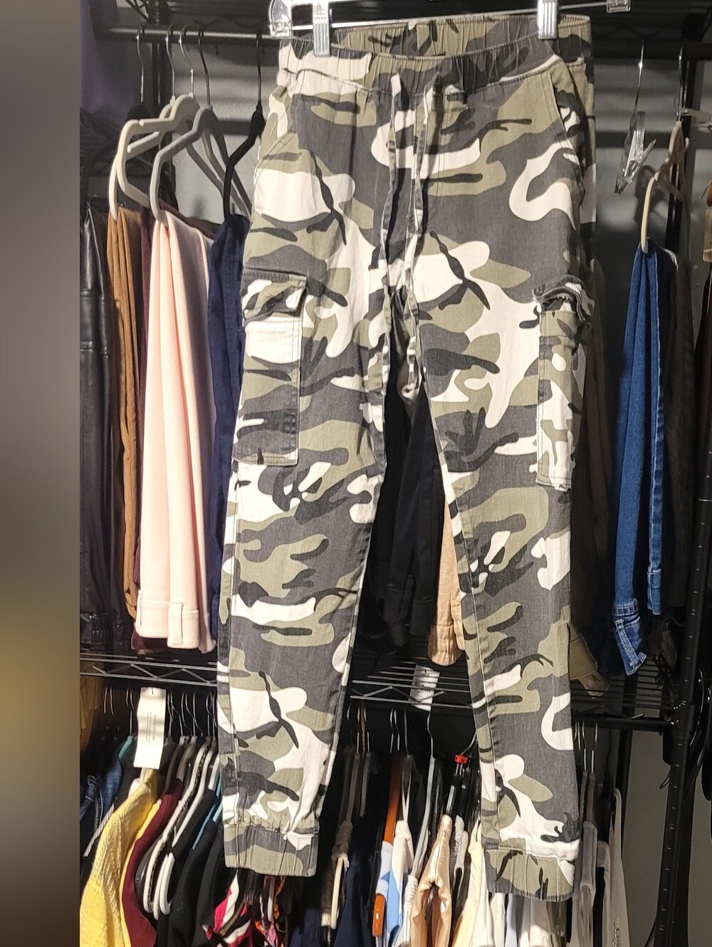 5 For$25 Almost Famous Gray & Green Camo Jogger